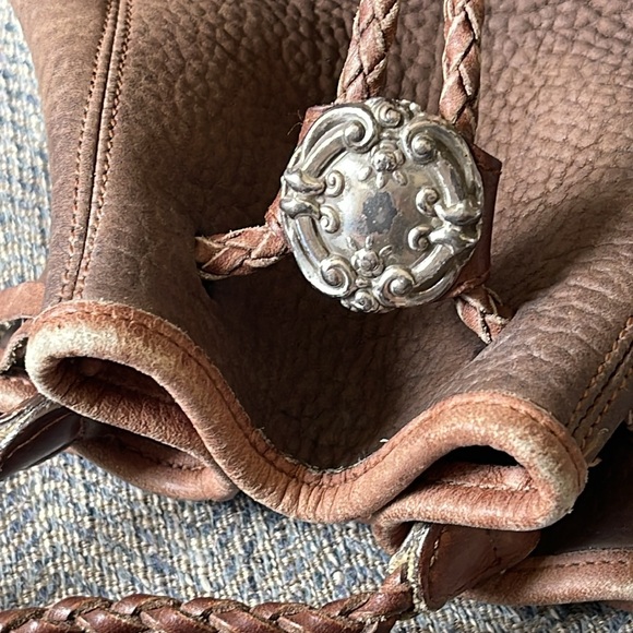 Brighton Brown Pebble Leather drawstring bucket bag - Picture 12 of 16